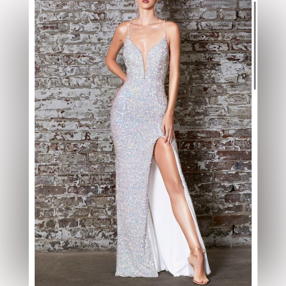 Cinderella Divine Iridescent Sequin Evening Dress